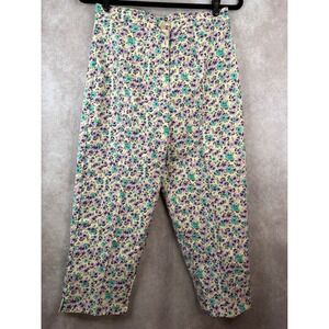 NWT VTG 90's  Indulgence Floral Print High Waisted Capri Womens‎ Size Medium